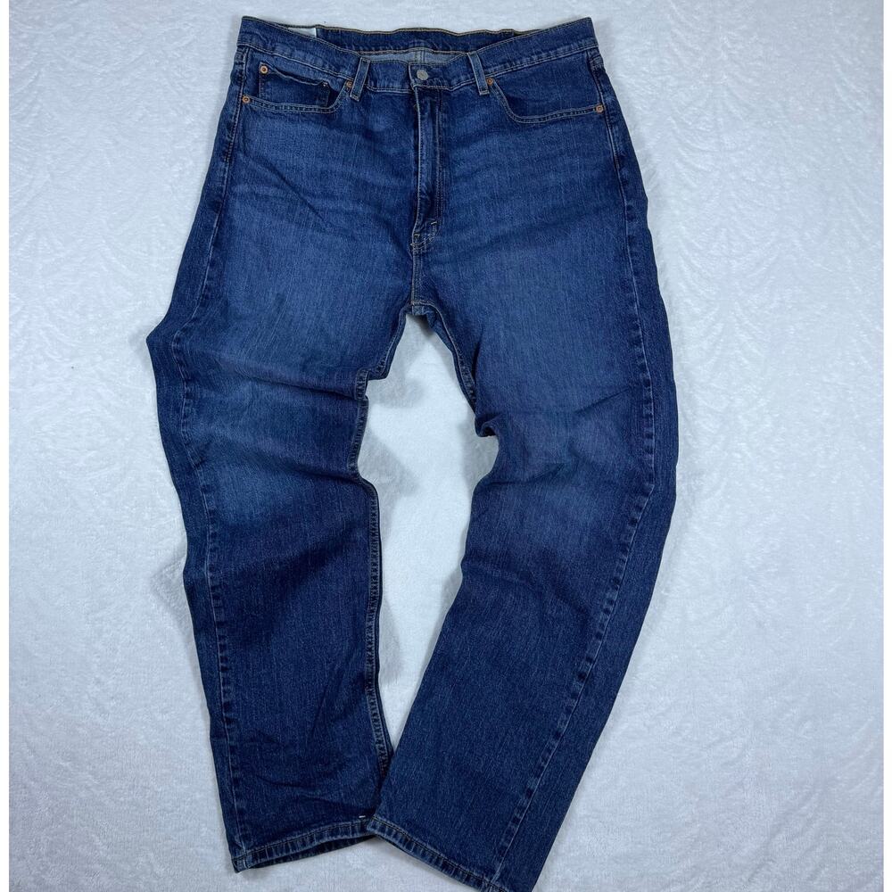 Levi's 505 Regular Fit Men's W40 L34 Denim Straight Leg Jeans Classic‎ Blue Wash